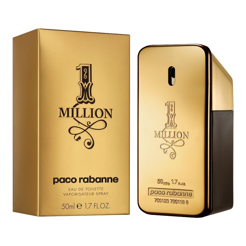 Rabanne 1 Million Eau de Toilette gold bar 1.7 oz bottle with presentation box