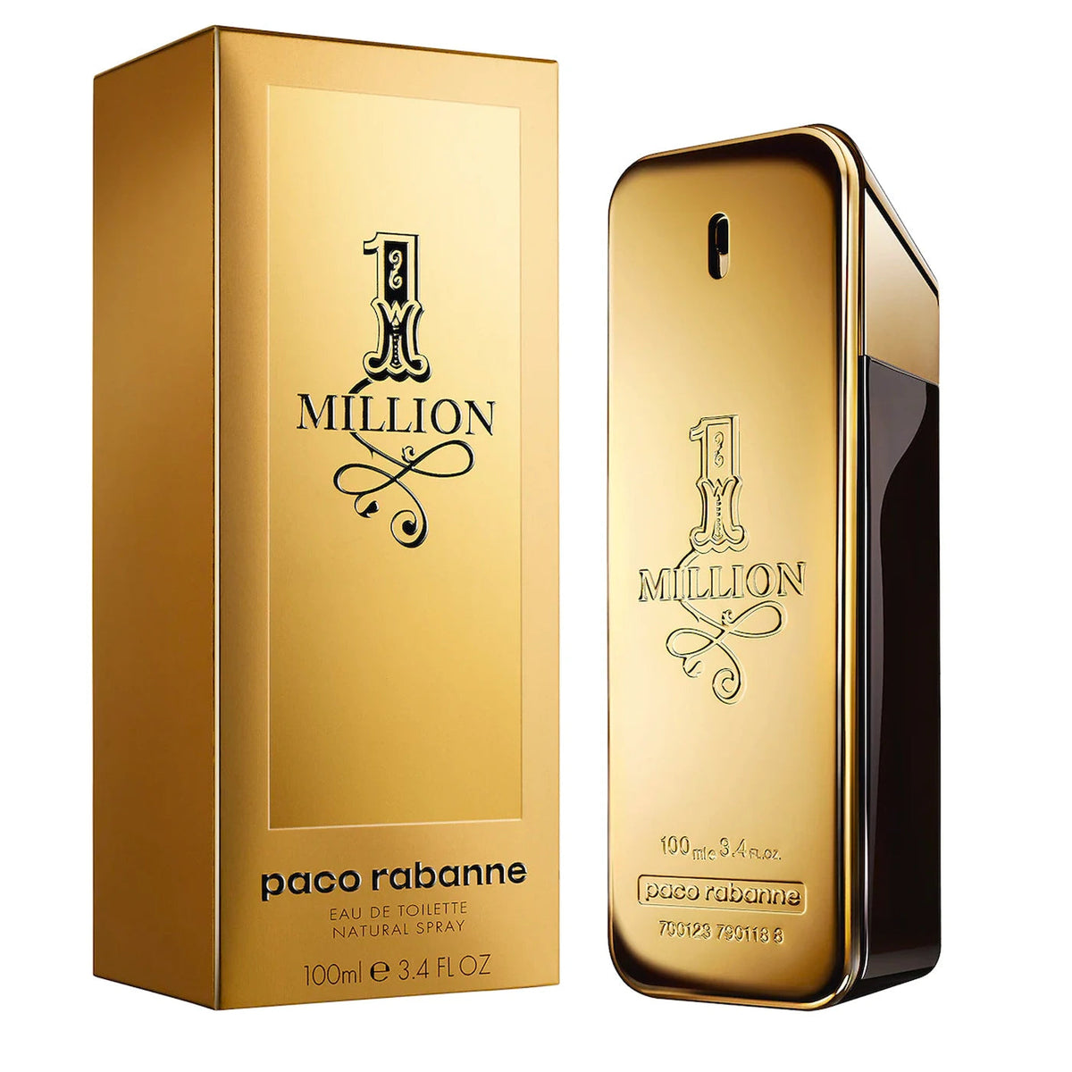 Rabanne 1 Million Eau de Toilette gold bar 3.4 oz bottle with presentation box