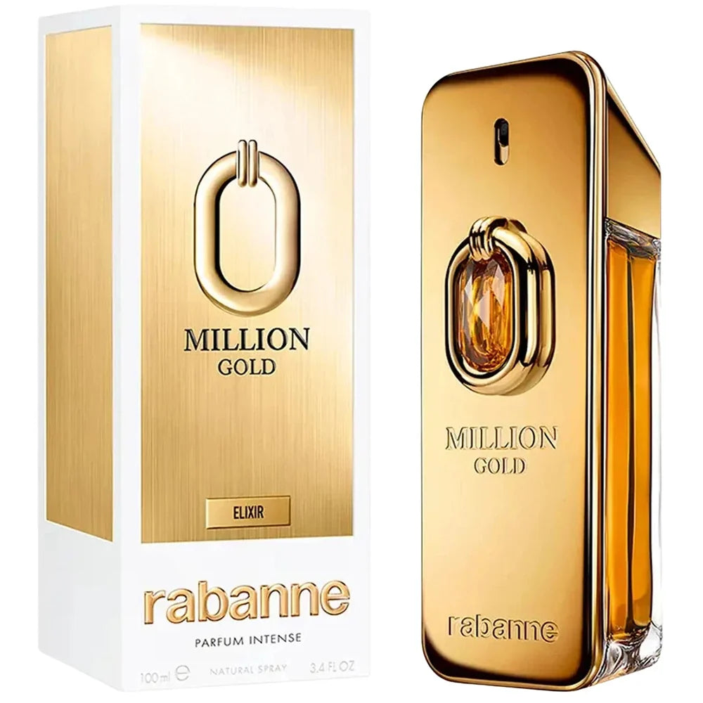 Paco Rabanne 1 Million Gold Elixir Parfum Intense 3.4 oz fragrance bottle