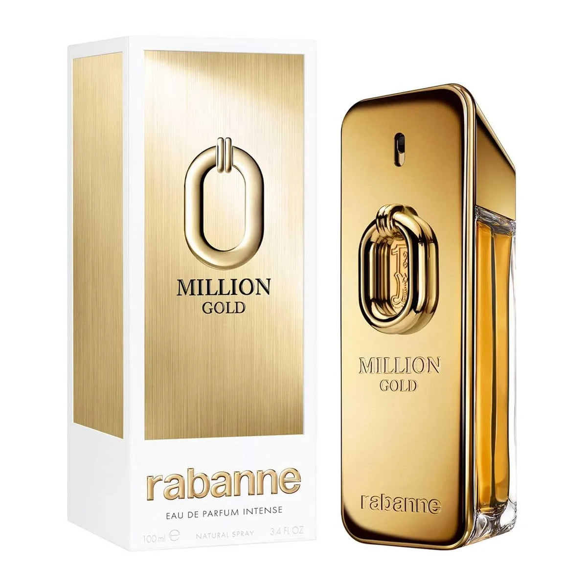 Paco Rabanne 1 Million Gold Intense Eau de Parfum 3.4 oz fragrance bottle