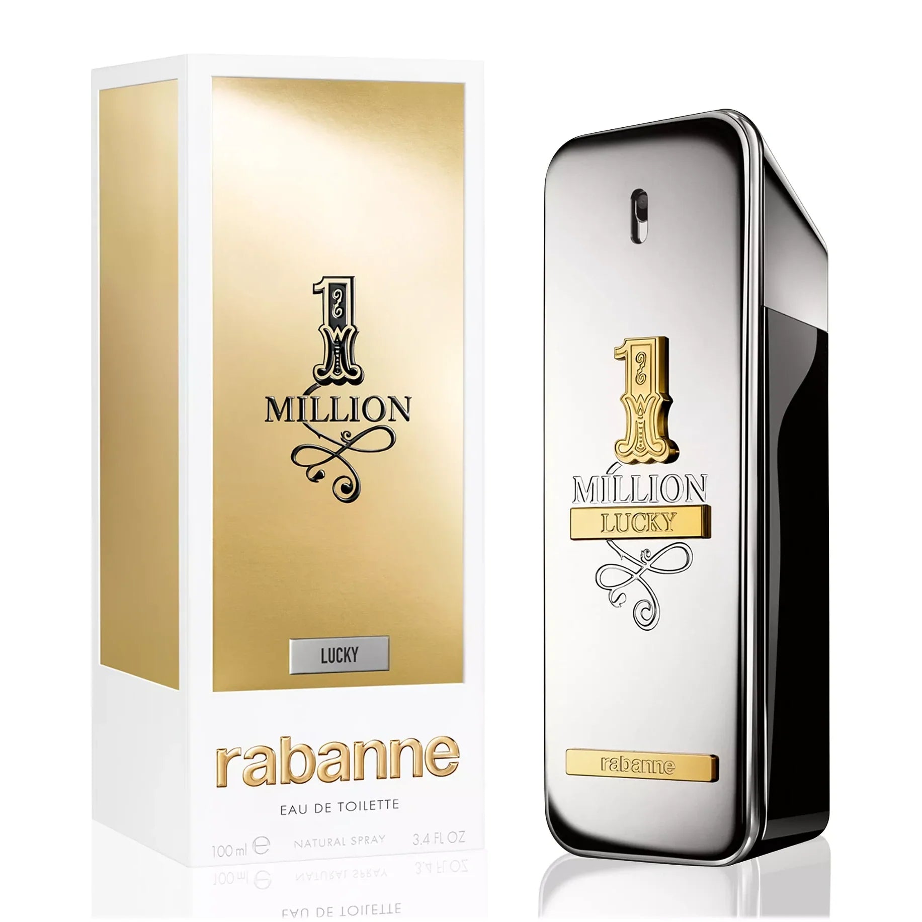 Paco Rabanne 1 Million Lucky Eau de Toilette 3.4 oz fragrance bottle