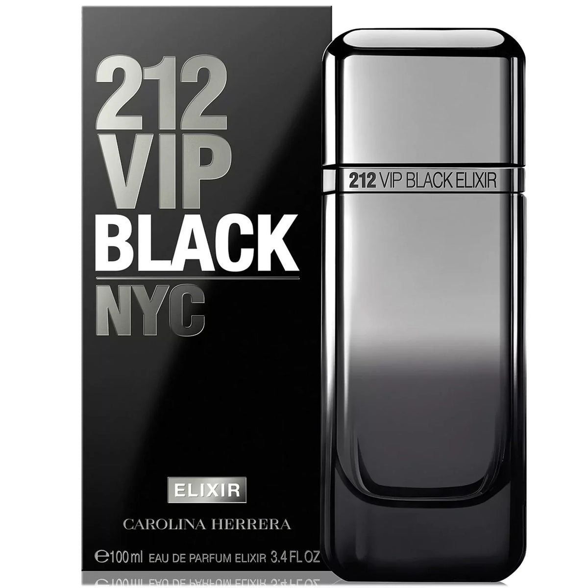 Carolina Herrera 212 VIP Black Elixir Eau de Parfum 3.4 oz fragrance bottle