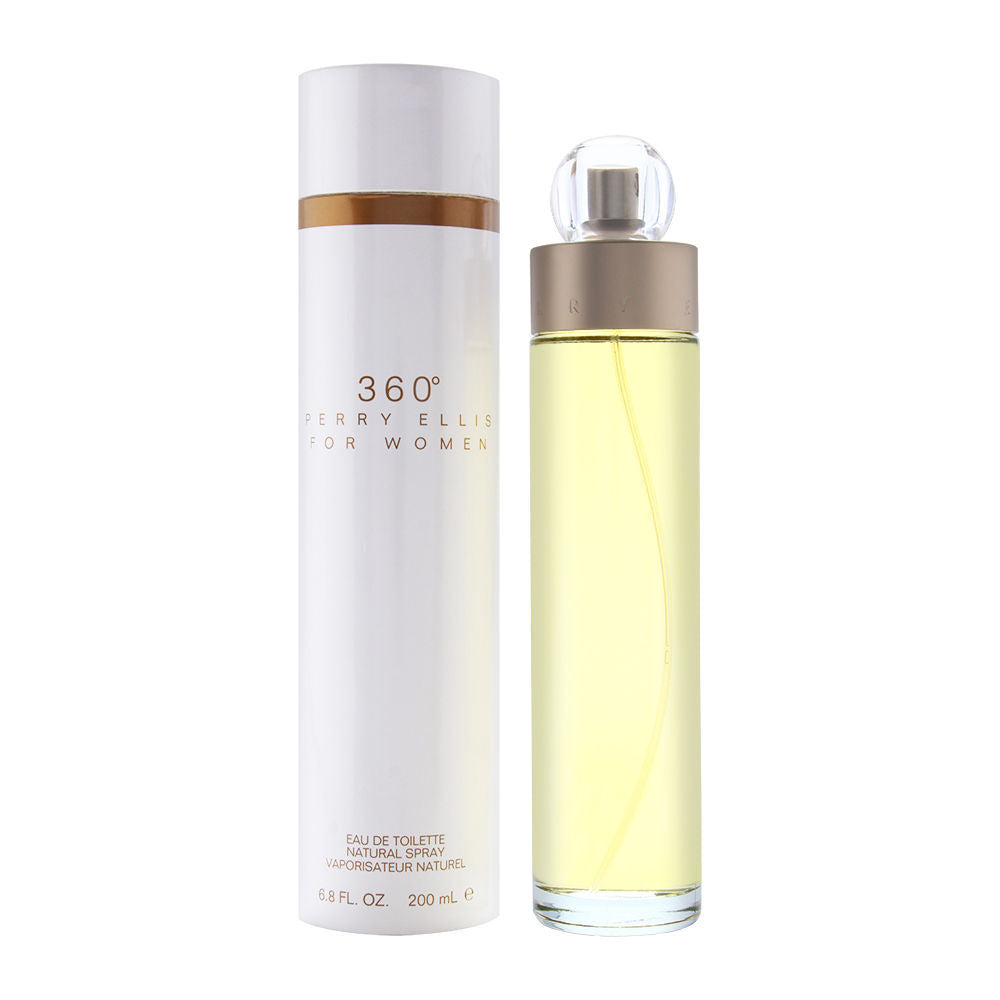 Perry Ellis 360 Eau de Toilette cylindrical 6.7 oz bottle with presentation box