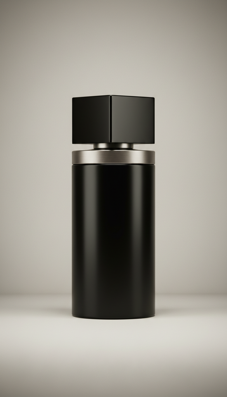 Eau de parfum with matte black glass