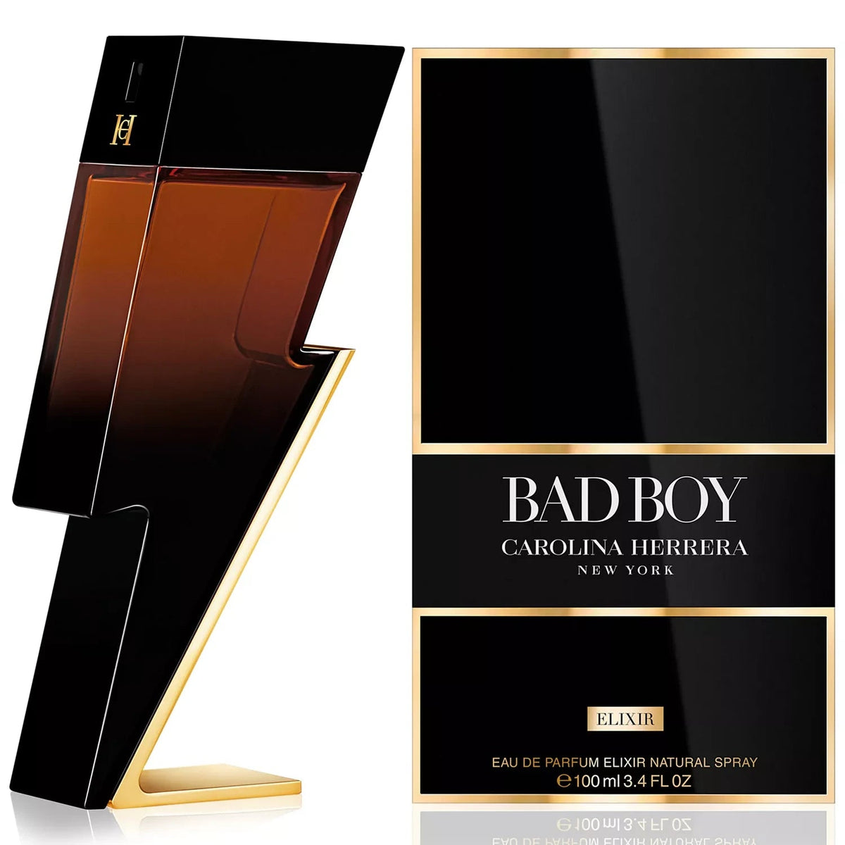 Carolina Herrera Bad Boy Elixir Eau de Parfum 3.4 oz fragrance bottle