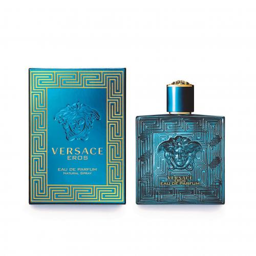 Versace Eros Eau de Parfum blue 6.7 oz bottle with matching presentation box