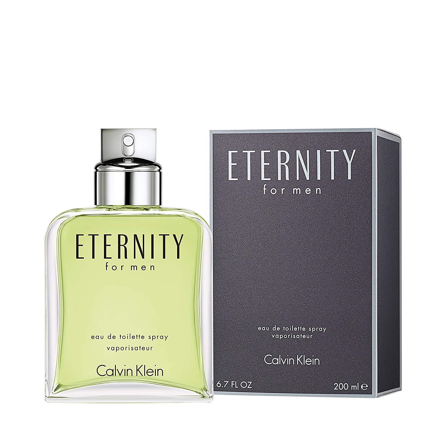 Calvin Klein Eternity for Men Eau de Toilette 6.7 oz bottle with presentation box