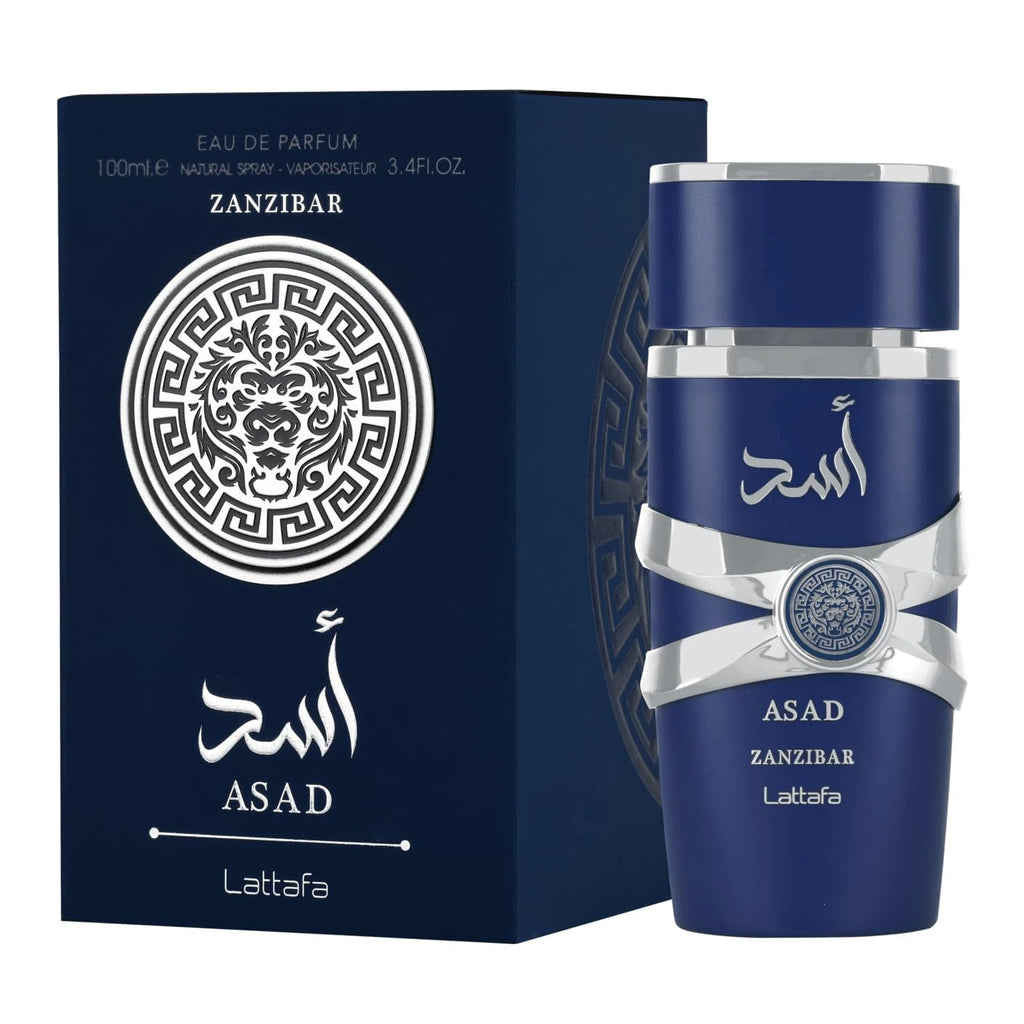 Lattafa Asad Zanzibar Eau de Parfum 3.4 oz fragrance bottle