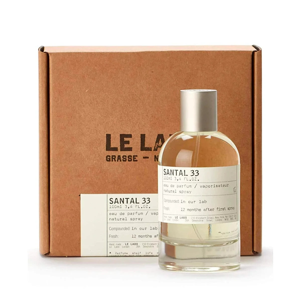 Le Labo Santal 33 Eau de Parfum 3.4 oz fragrance bottle