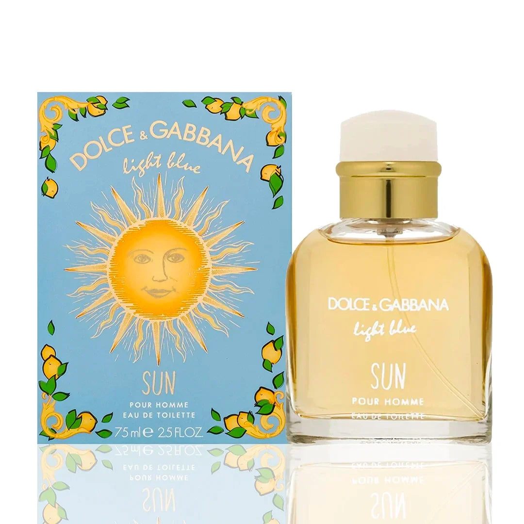 Dolce & Gabbana Light Blue Sun Pour Homme Eau de Toilette 2.5 oz fragrance bottle