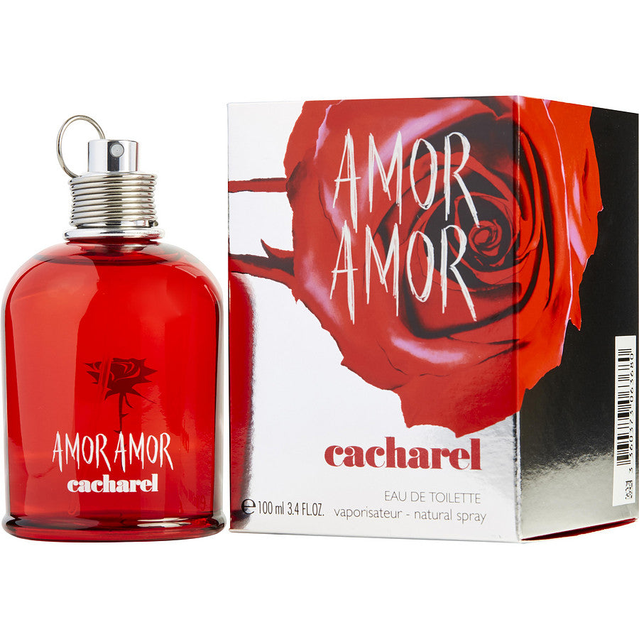Cacharel Amor Amor Eau de Toilette red 3.4 oz bottle with matching presentation box