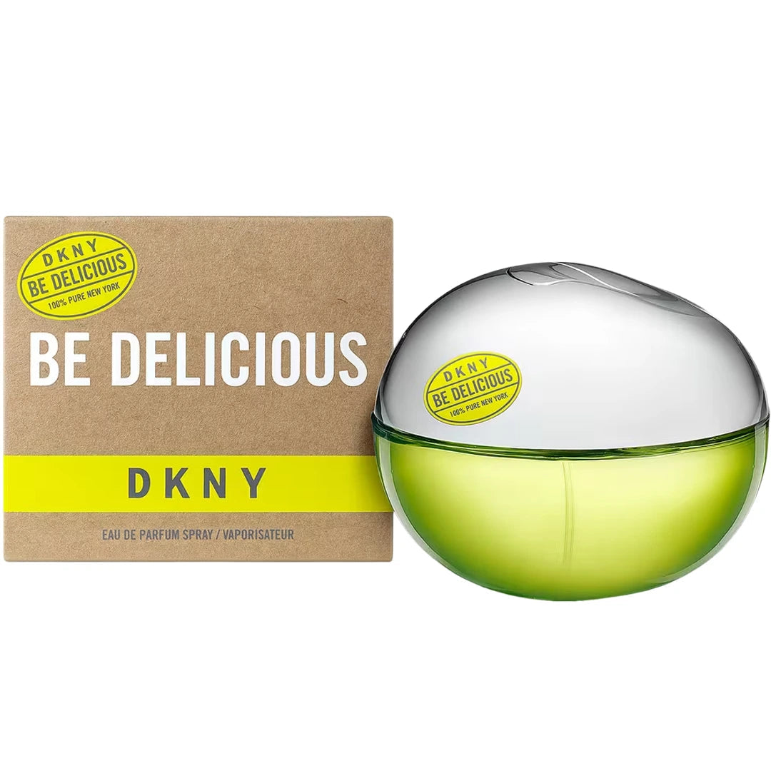 DKNY Be Delicious Eau de Parfum green apple-shaped 3.4 oz bottle with presentation box
