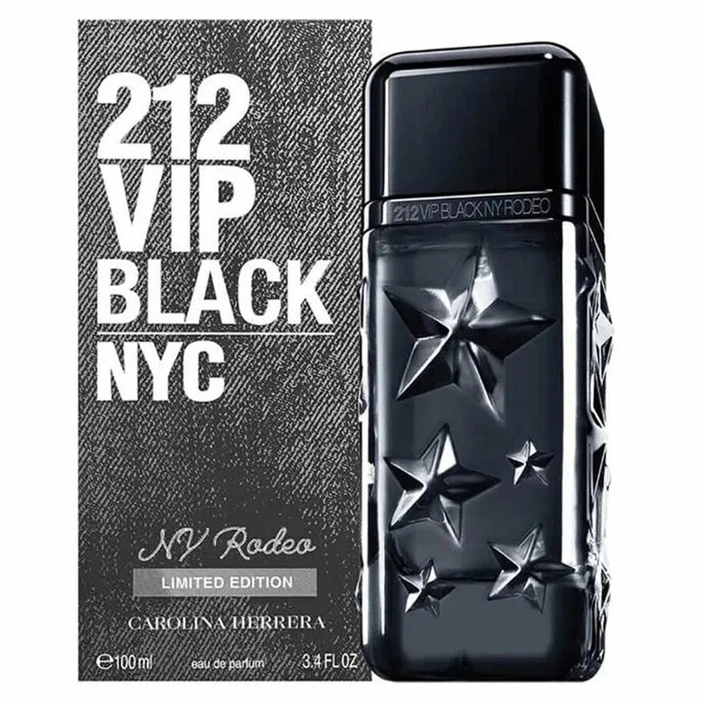 Carolina Herrera 212 VIP Black NY Rodeo Eau de Parfum 3.4 oz fragrance bottle