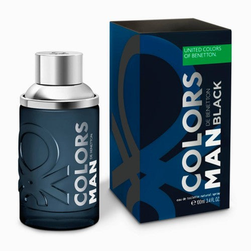 Benetton Colors Man Black Eau de Toilette 3.4 oz fragrance bottle
