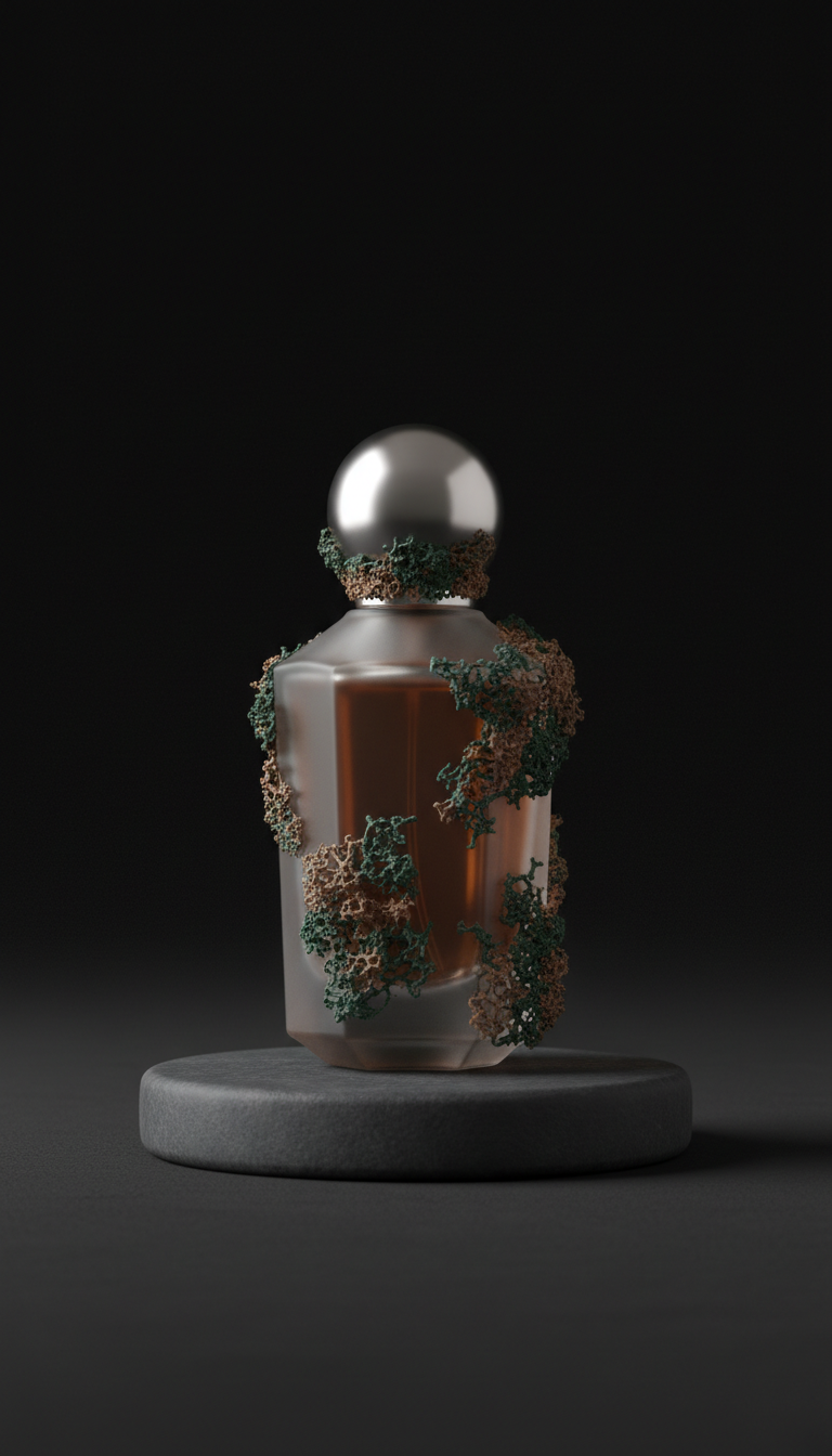 Mossed silver collection perfume bottle