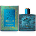 Versace Eros Eau de Parfum blue 3.4 oz bottle with matching presentation box