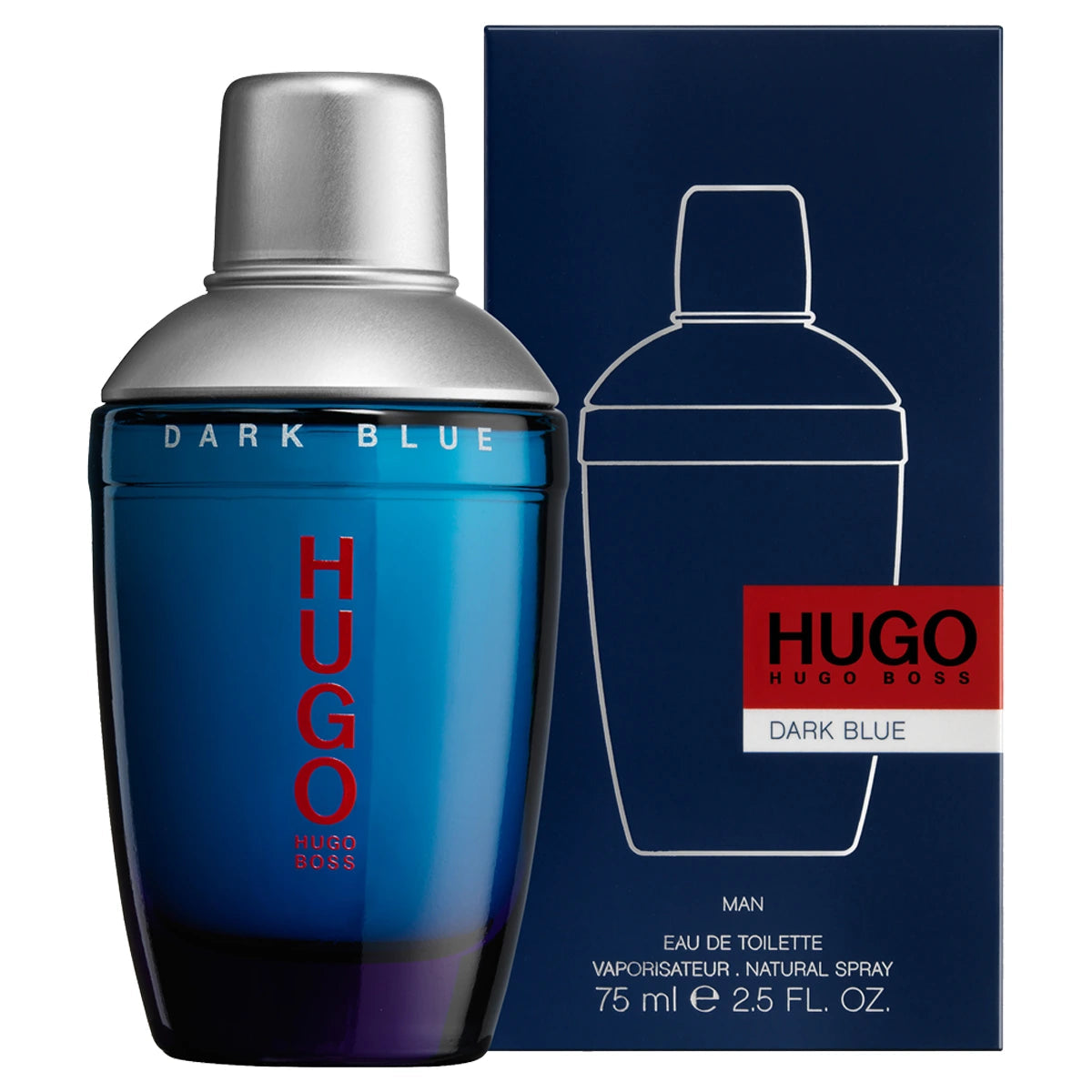 Hugo Boss Dark Blue Eau de Toilette 2.5 oz fragrance bottle