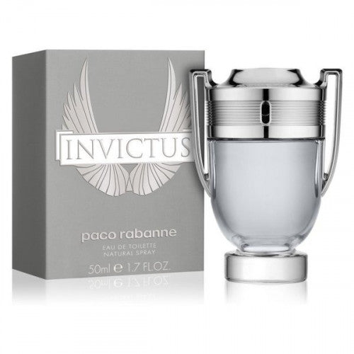 Rabanne Invictus Eau de Toilette trophy-shaped 1.7 oz bottle with presentation box