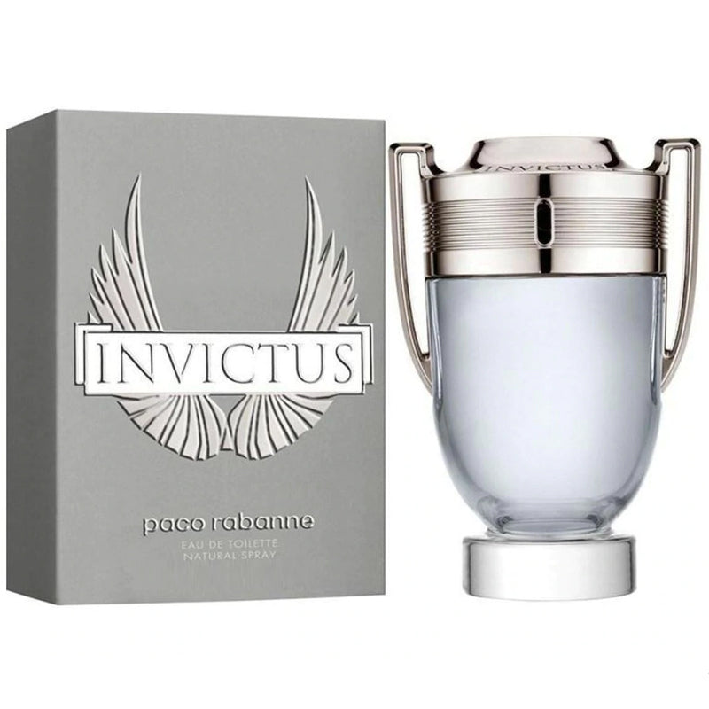Rabanne Invictus Eau de Toilette trophy-shaped 6.7 oz bottle with presentation box