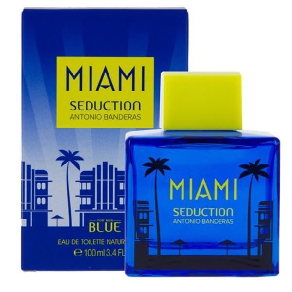 Antonio Banderas Blue Seduction Miami Eau de Toilette 3.4 oz fragrance bottle