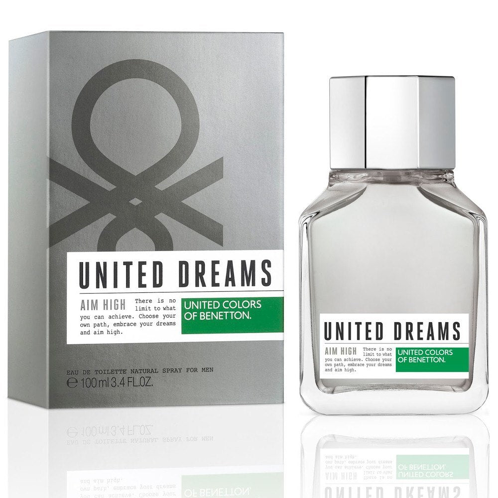 Benetton United Dreams Aim High Eau de Toilette 3.4 oz fragrance bottle