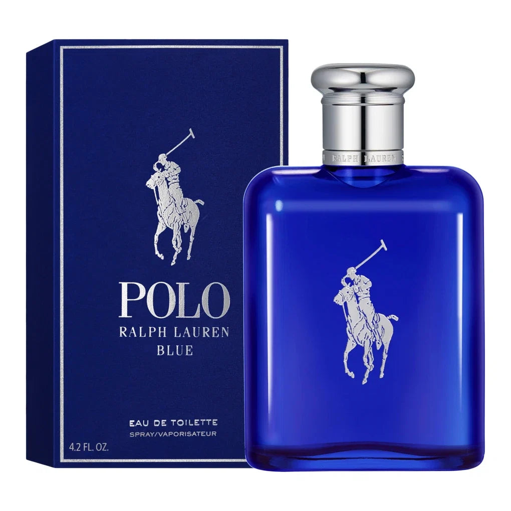 Ralph Lauren Polo Blue Eau de Toilette 4.2 oz fragrance bottle