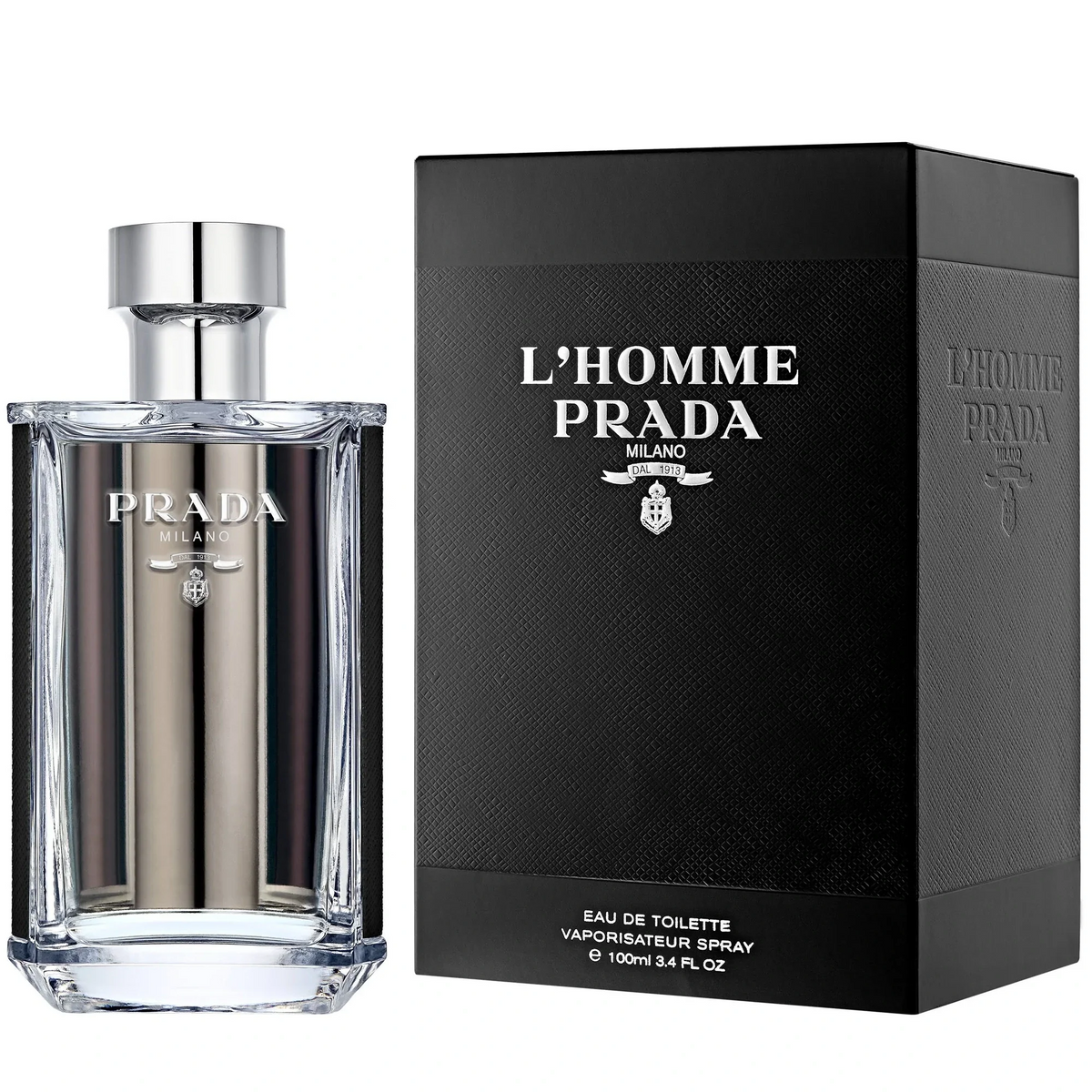 Prada L'Homme Eau de Toilette 3.4 oz fragrance bottle