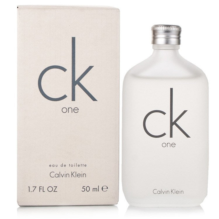 Calvin Klein CK One Eau de Toilette frosted 3.3 oz bottle with white presentation box