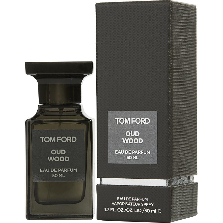 Tom Ford Oud Wood Eau de Parfum dark brown 1.7 oz bottle with presentation box