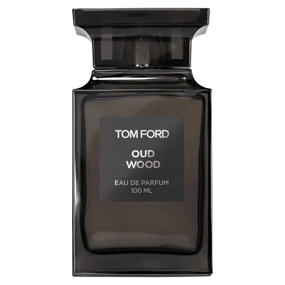 Tom Ford Oud Wood Eau de Parfum dark brown 3.4 oz bottle with presentation box