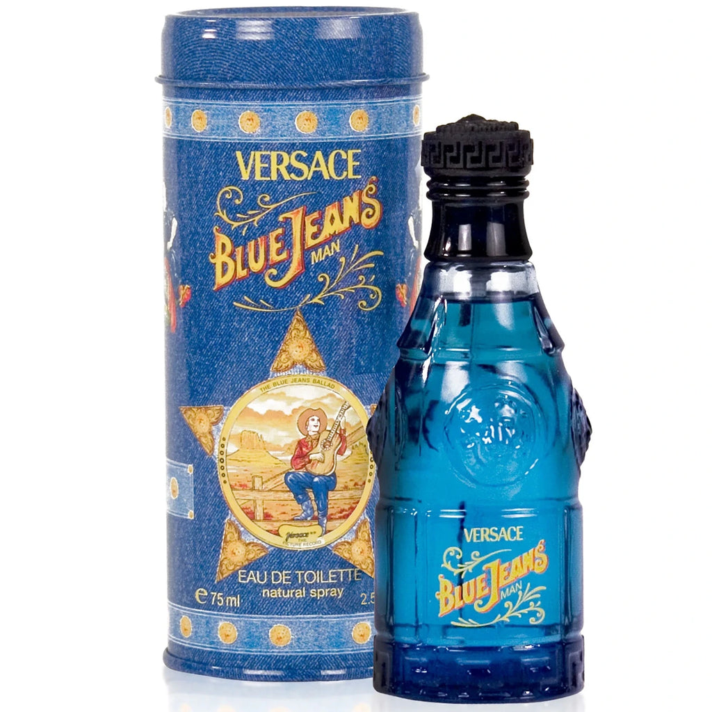 Versace Blue Jeans Eau de Toilette 2.5 oz fragrance bottle