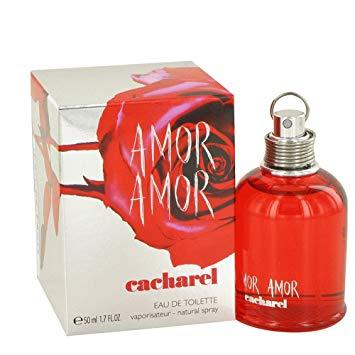 Cacharel Amor Amor Eau de Toilette red 1.7 oz bottle with matching presentation box
